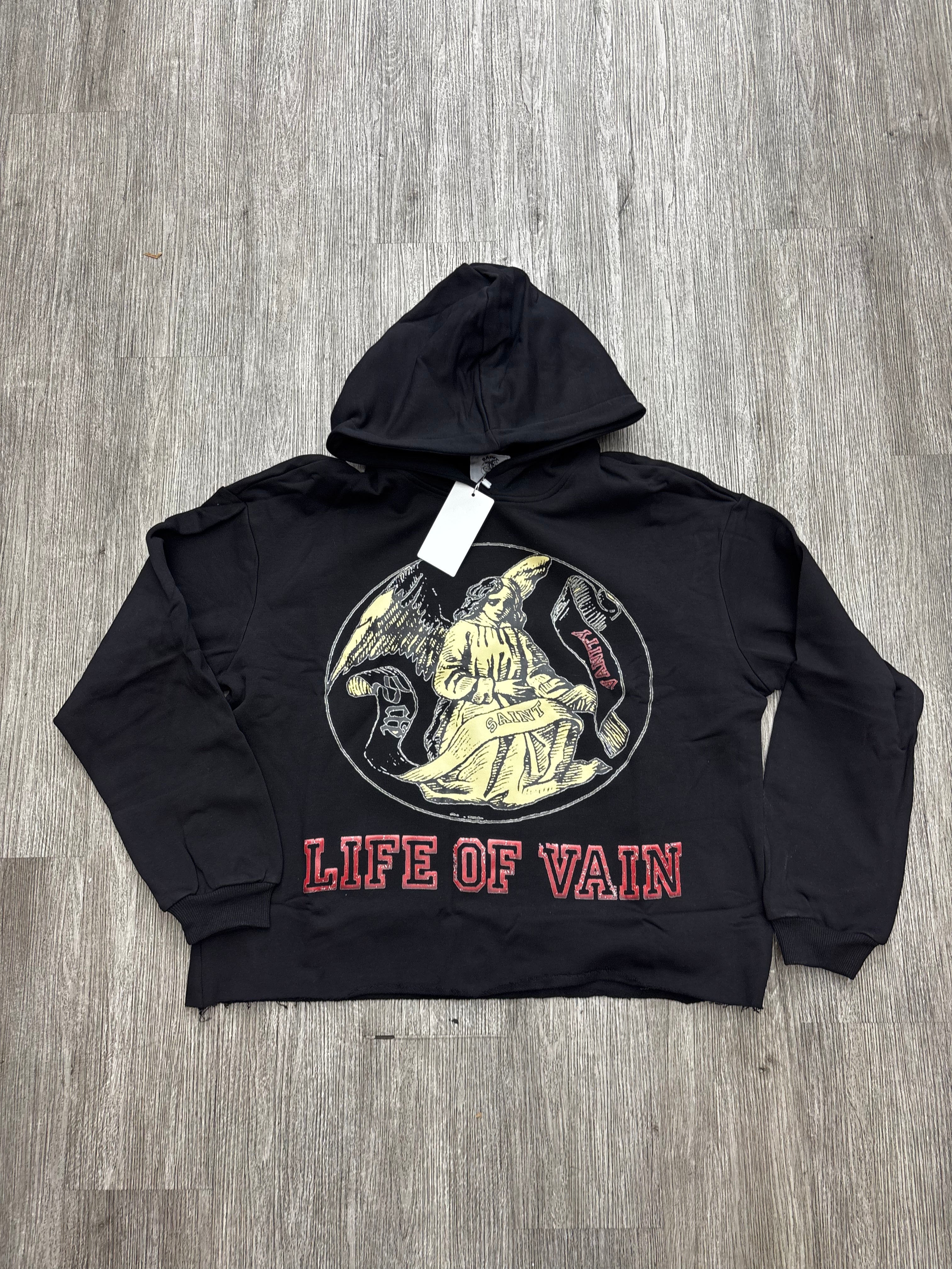 Saint vanity angel hoodie black