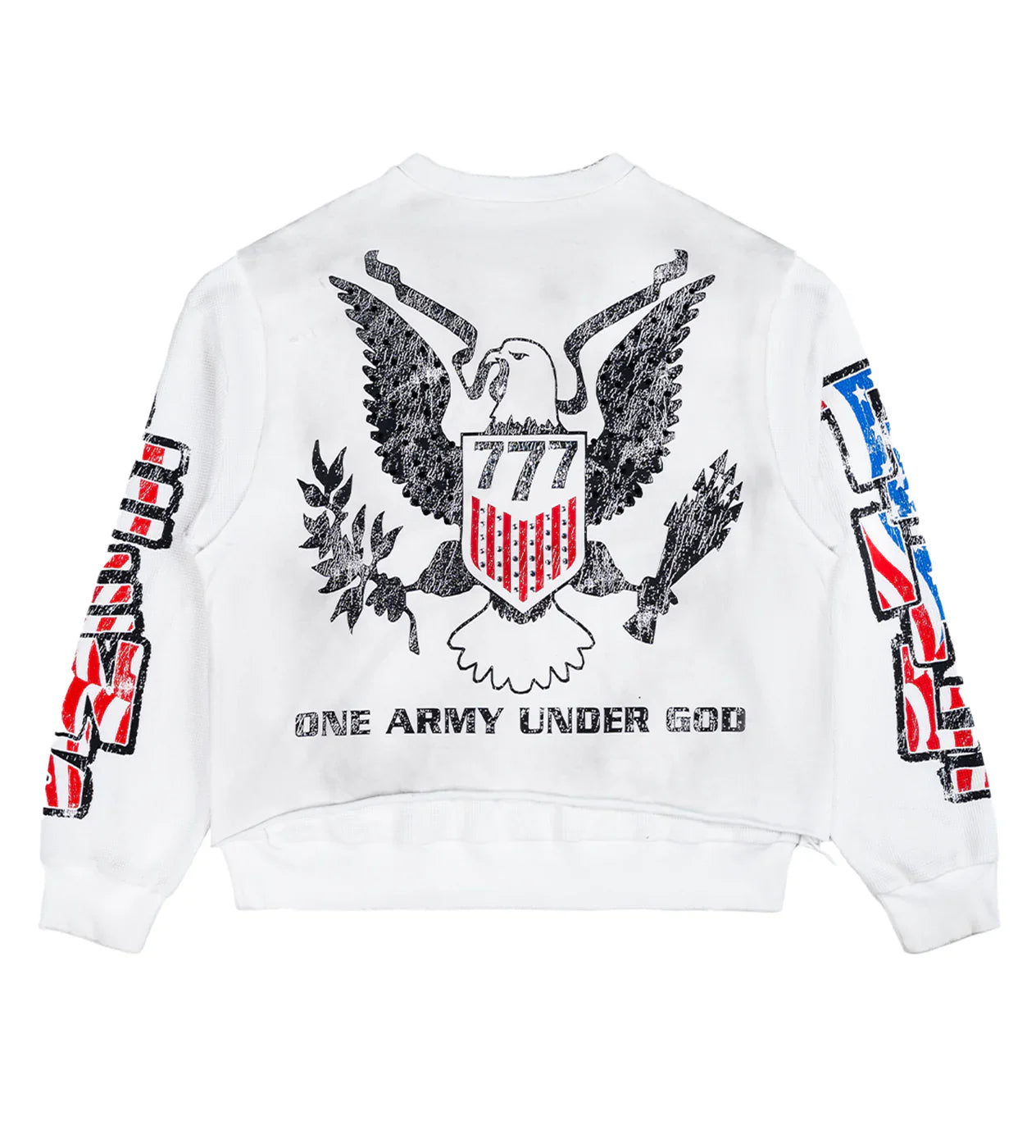 Triple Sevens War Longsleeve (White/Red/Blue)
