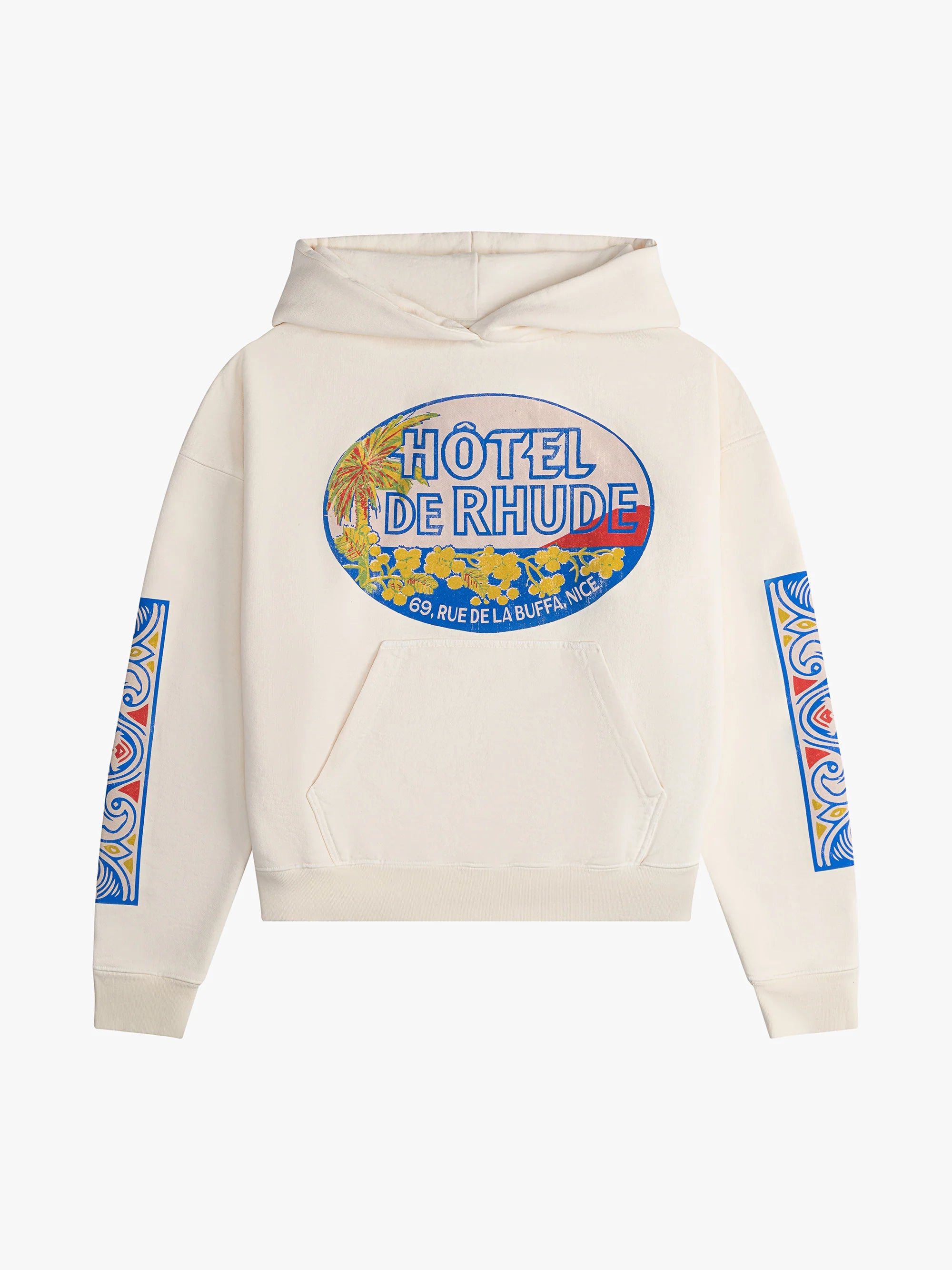 Rhude “Hotel De rhude” hoodie (cream)