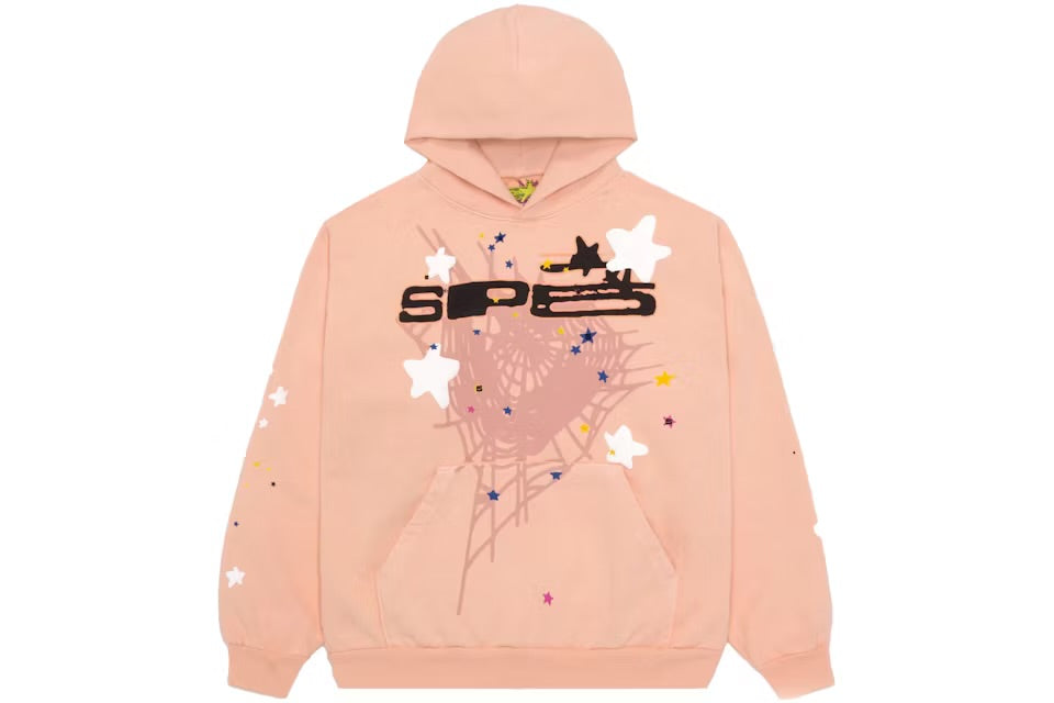 Spider hoodie salmon