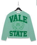 Vale Lives “Stripe” Longsleeve (Green/White)