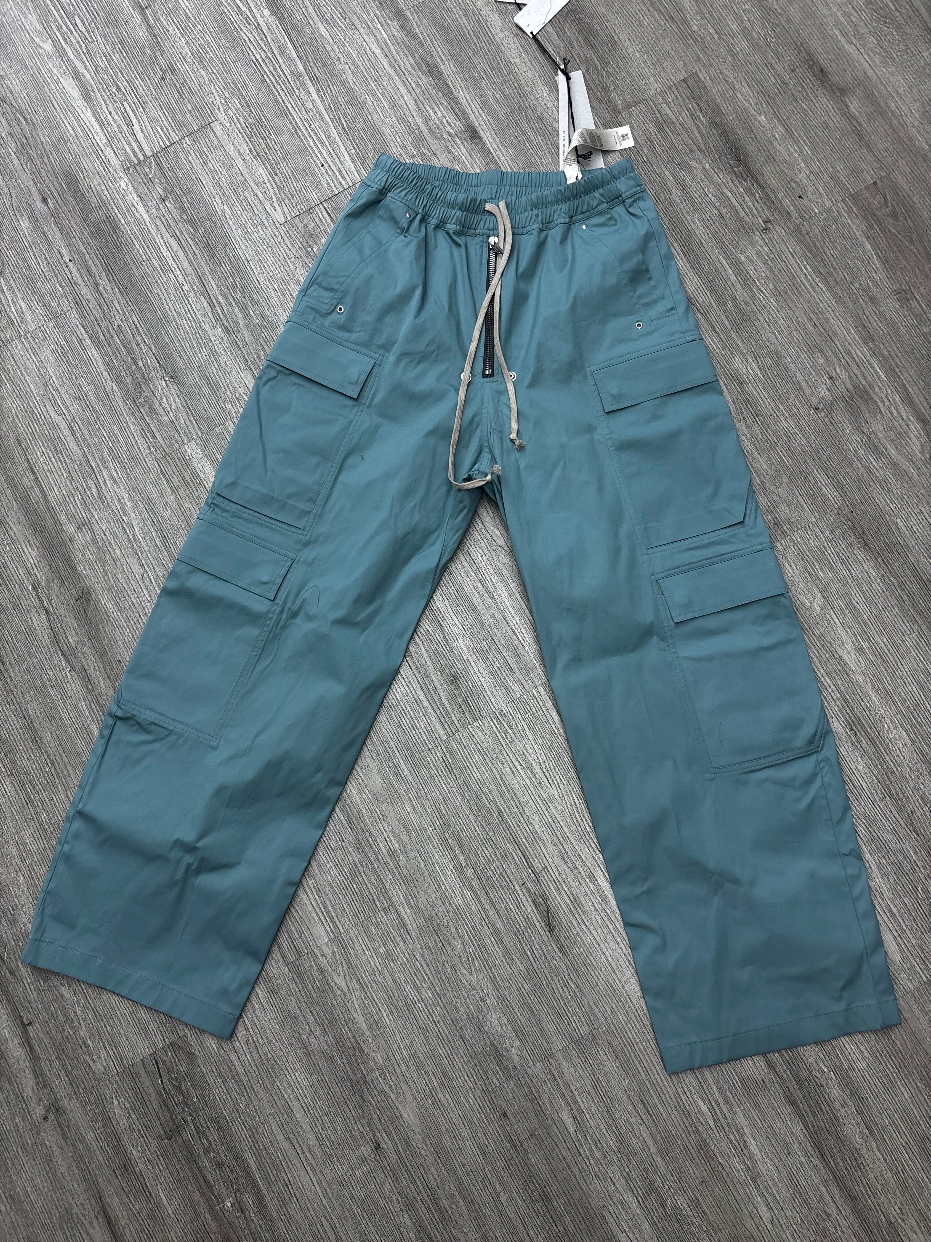 Rick owens bela cargo turquoise pants