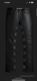 Lost Shdws Leather Jeans (Black)