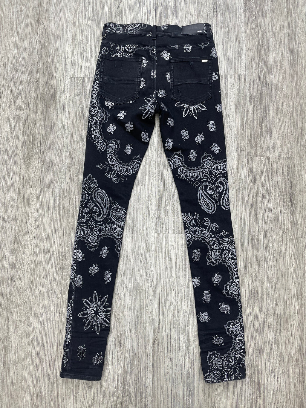 Amiri jeans all over paisley black
