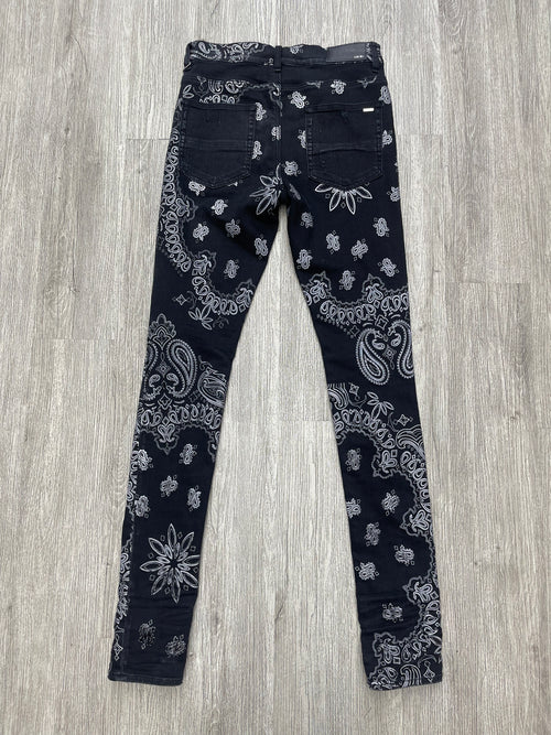 Amiri jeans all over paisley black