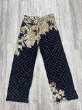 Louis Vuitton pants all over logo navy/ beige