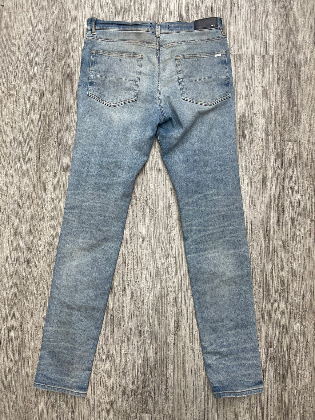 Amiri Scarves Patch Jeans Blue