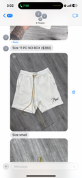 Rhude shorts (white) small logo