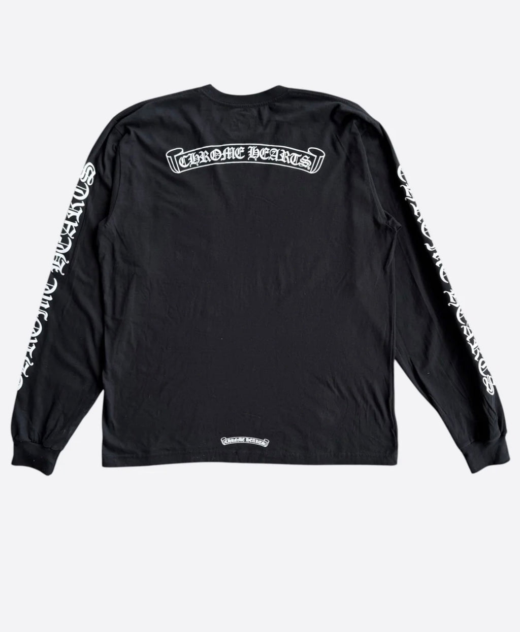 Chrome Hearts Scroll Logo Longsleeve Black