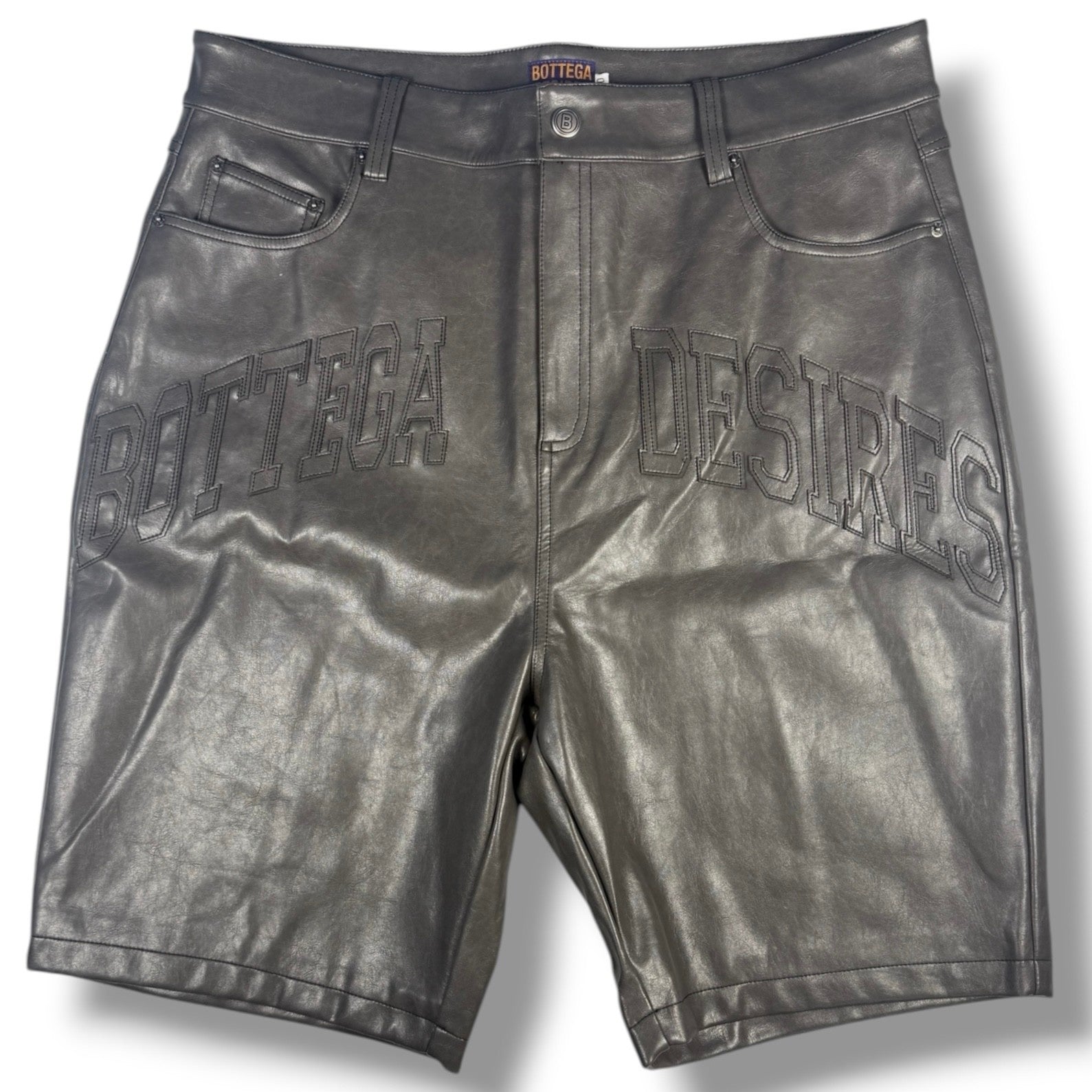 Bottega Desires Shorts Black Leather