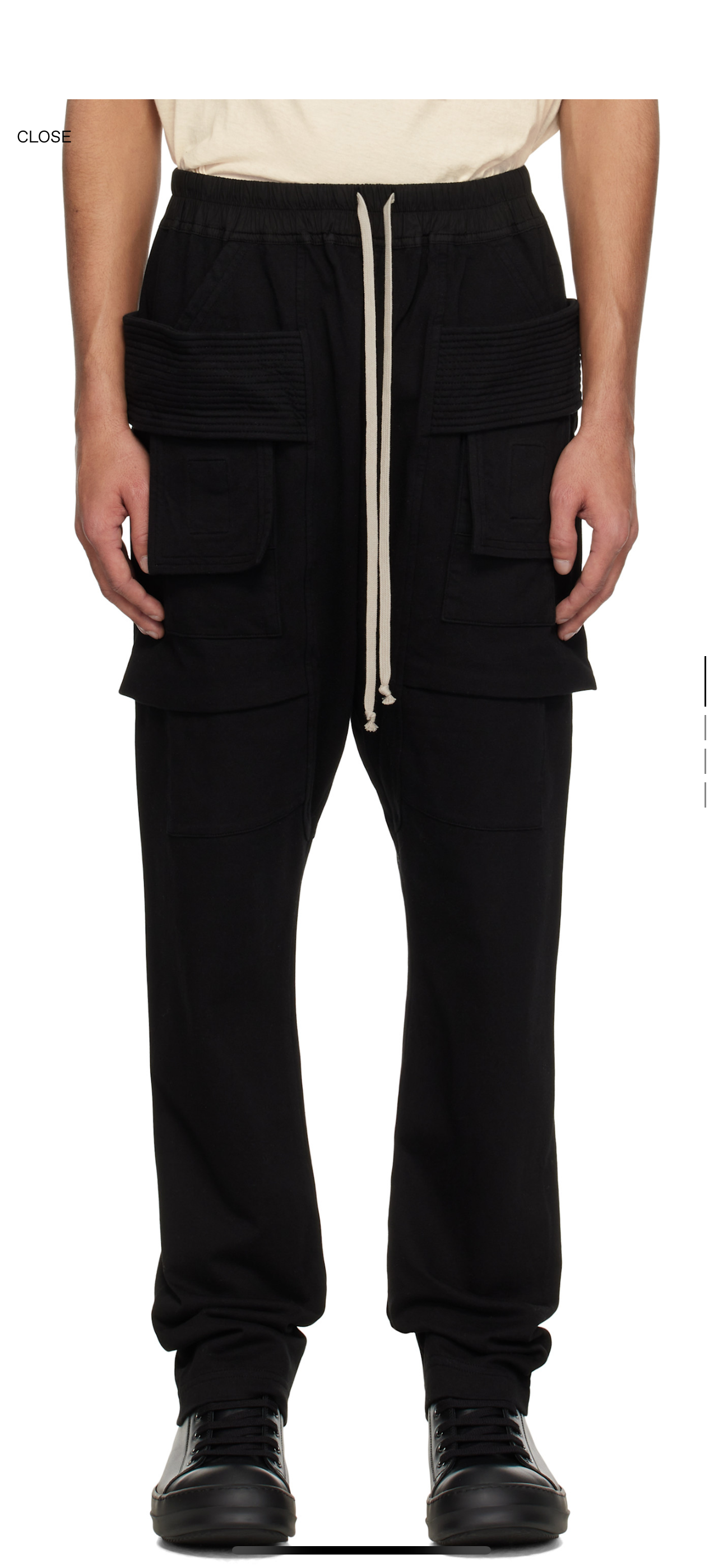 Rick Owens “Hollywood Creatch” Sweatpants (Black)