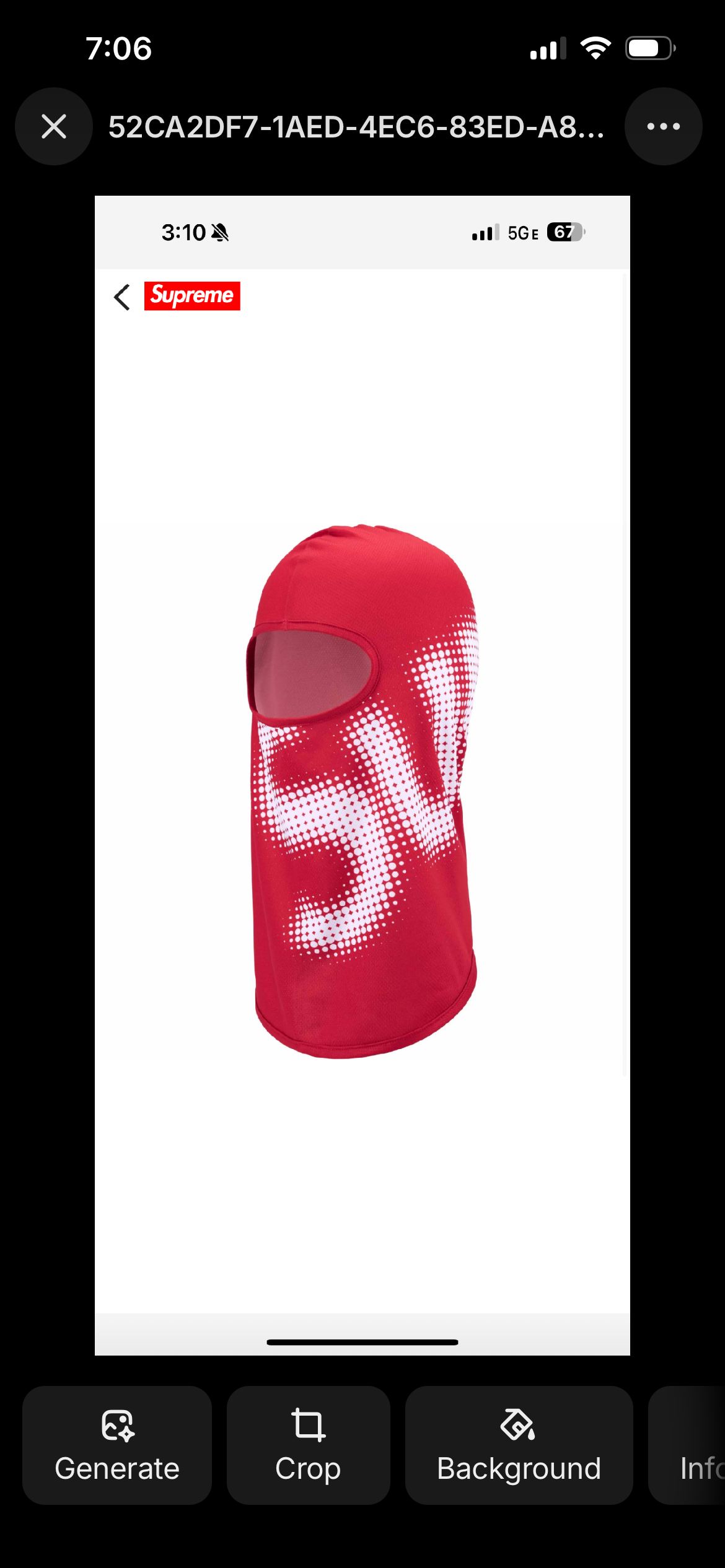 Supreme ski mask red