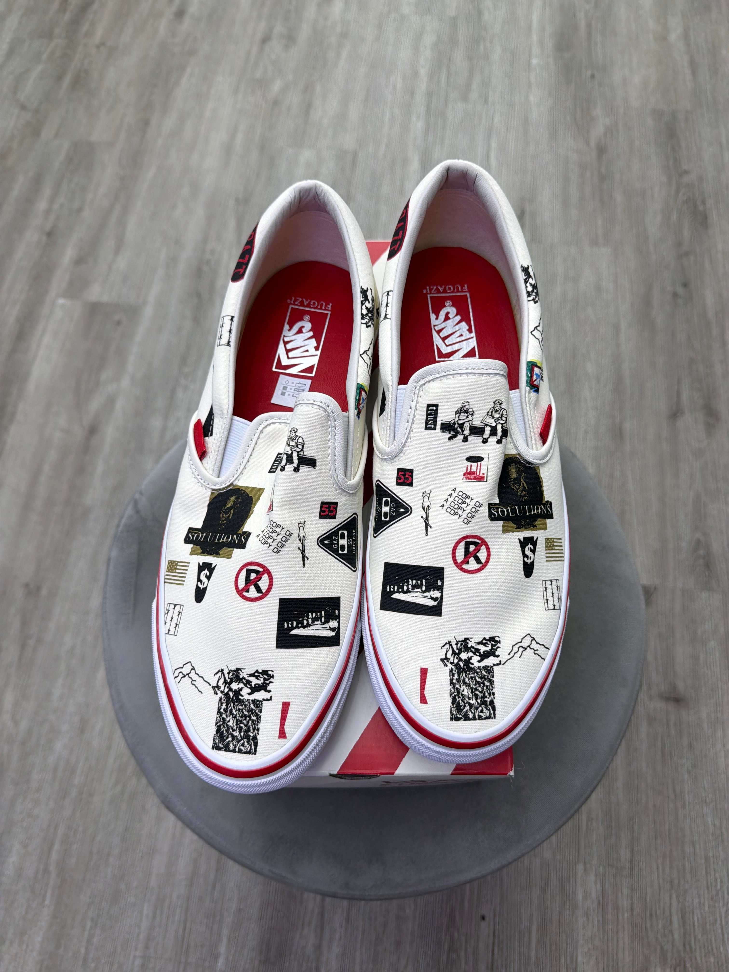 Fugazi X Vans Slip On (White/Red)