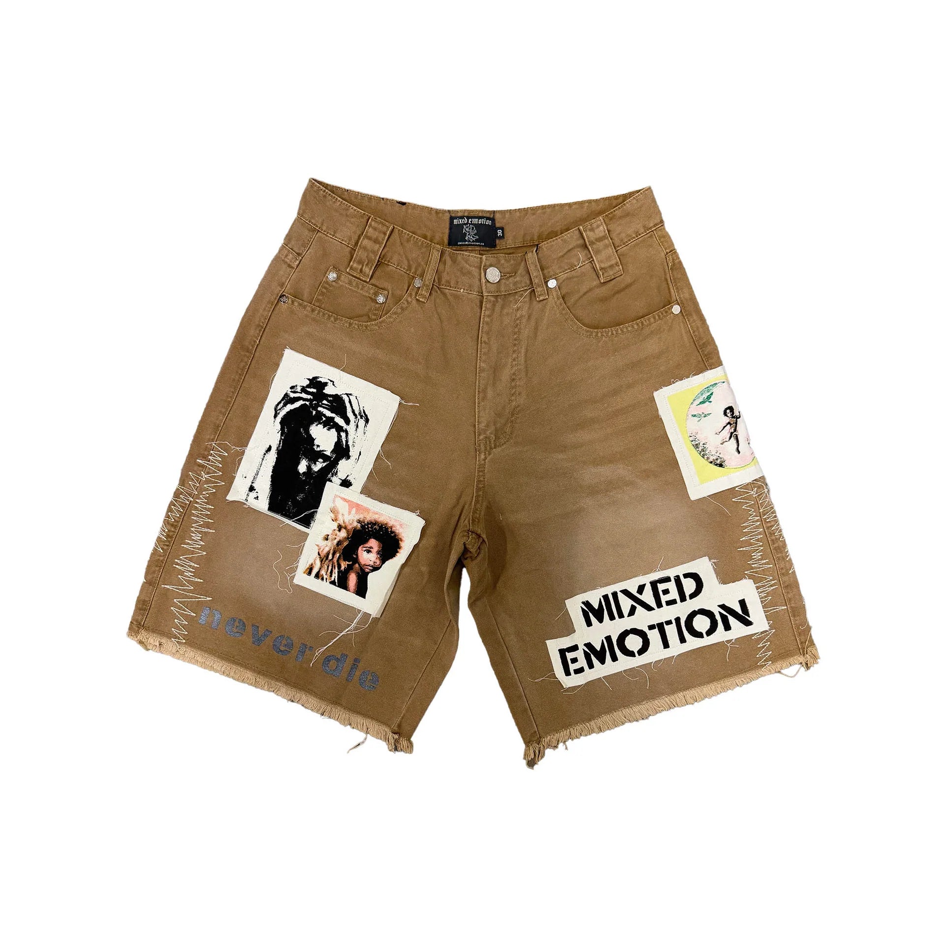 Mixed Emotions “Chaos” Carpenter Shorts (Tan)