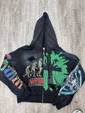 Vertebrae zip up tree of life black