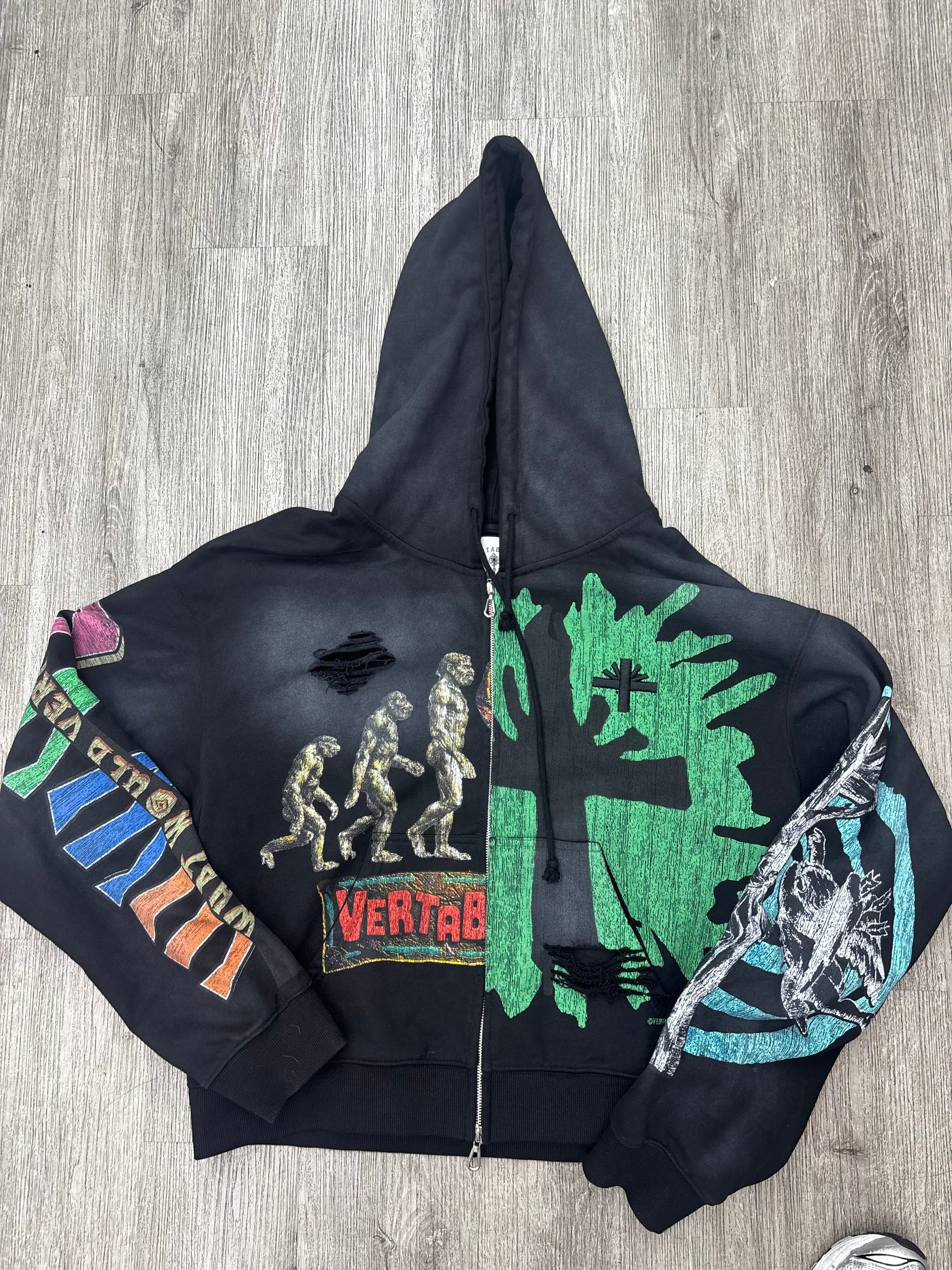 Vertebrae zip up tree of life black