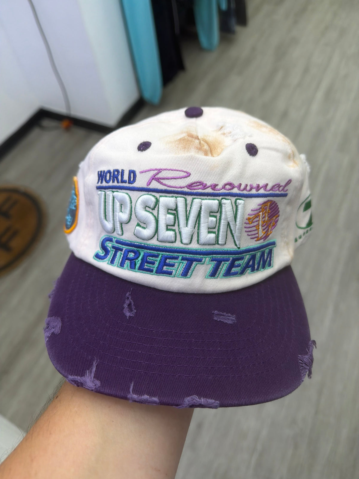 Up7 hat (White/Purple)