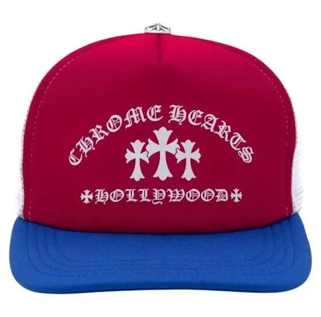 Chrome Hearts Trucker Hat (Red/White/Blue)
