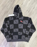 Mattyboy checkered hoodie black