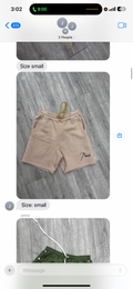 Rhude Shorts (Tan) small logo