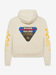 Rhude “Racing World Champions” Hoodie (Cream)