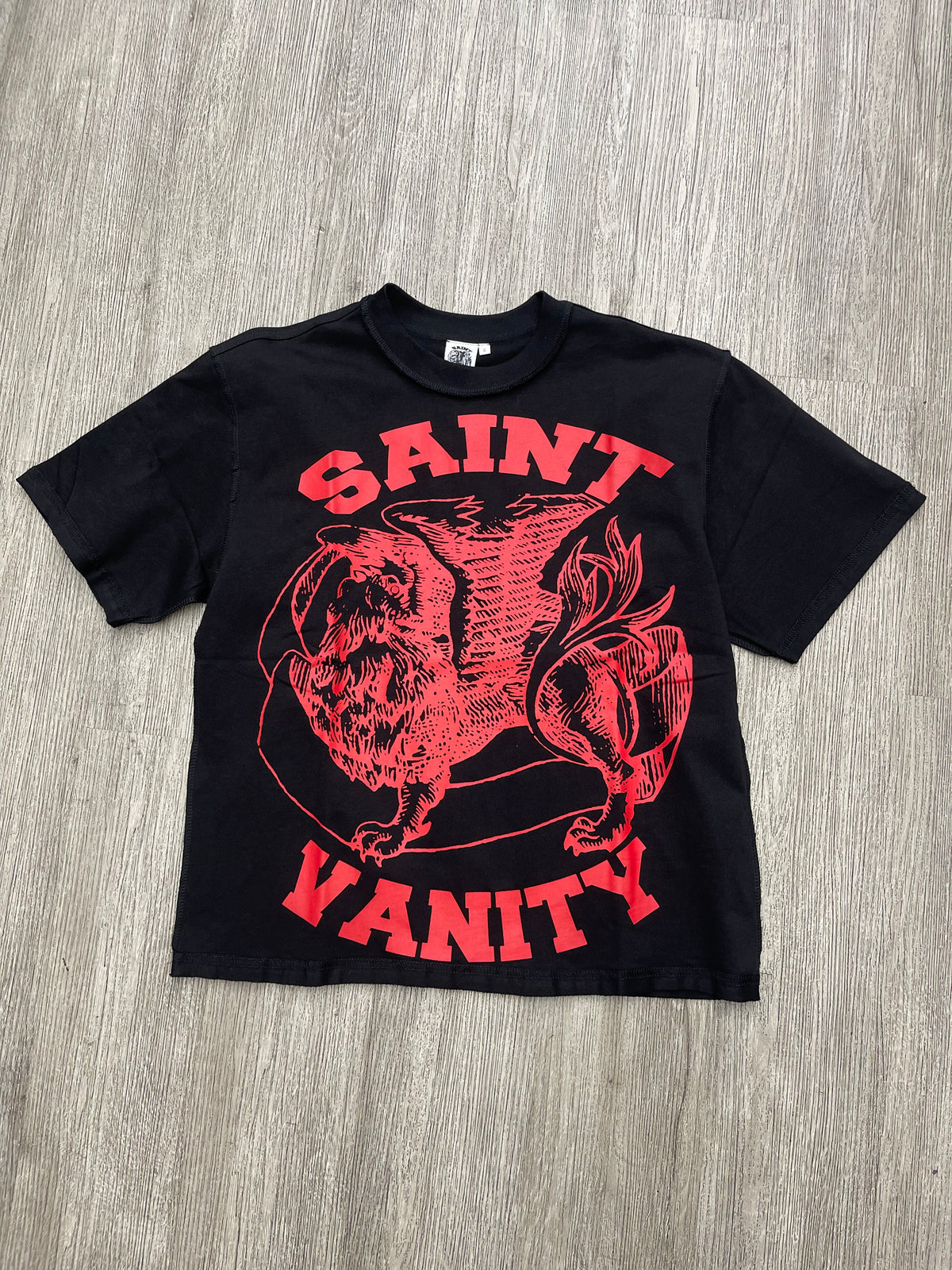 Saint Vanity Logo Tee (Black/Red)