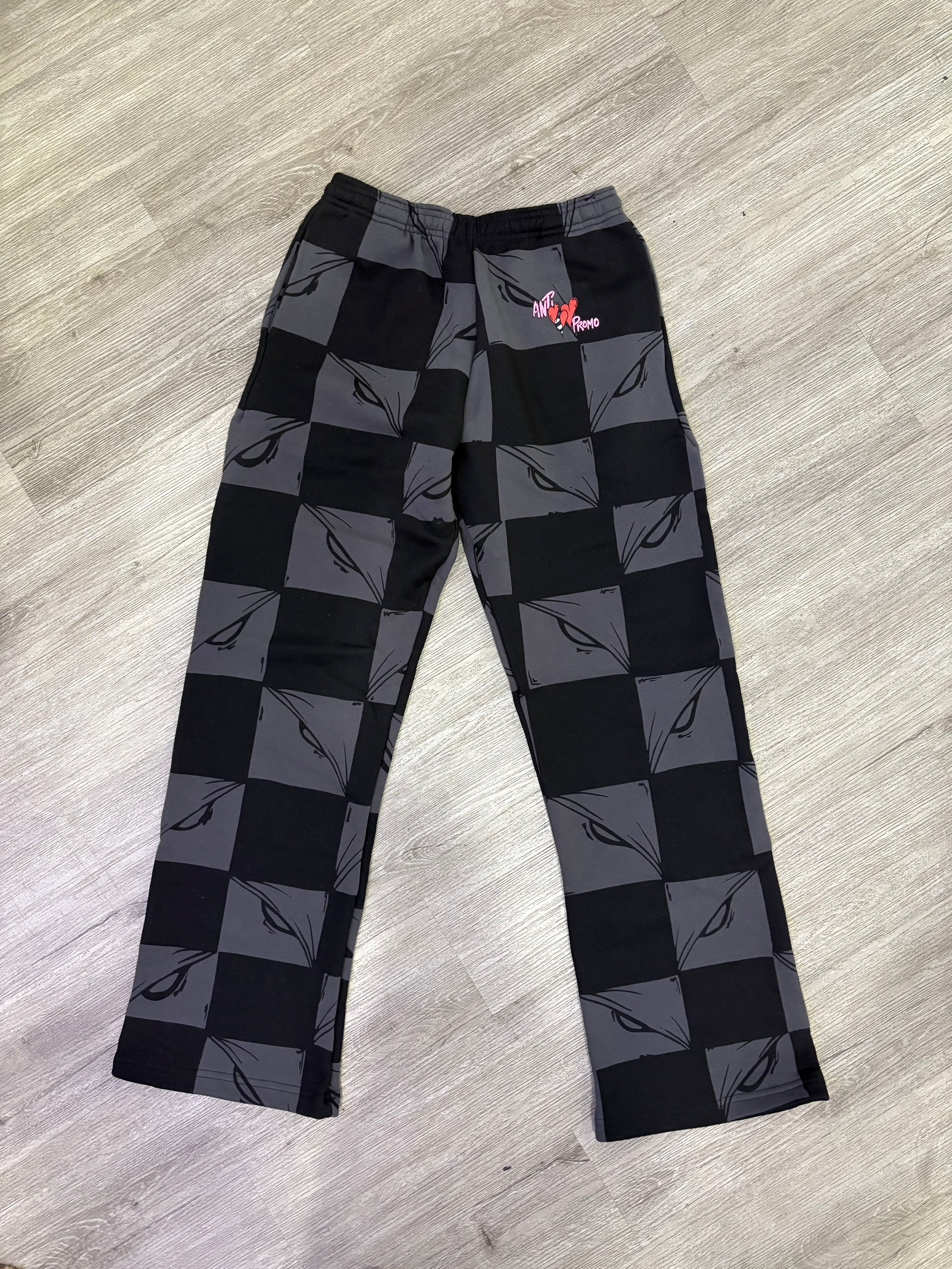 Mattyboy checkered sweatpants black