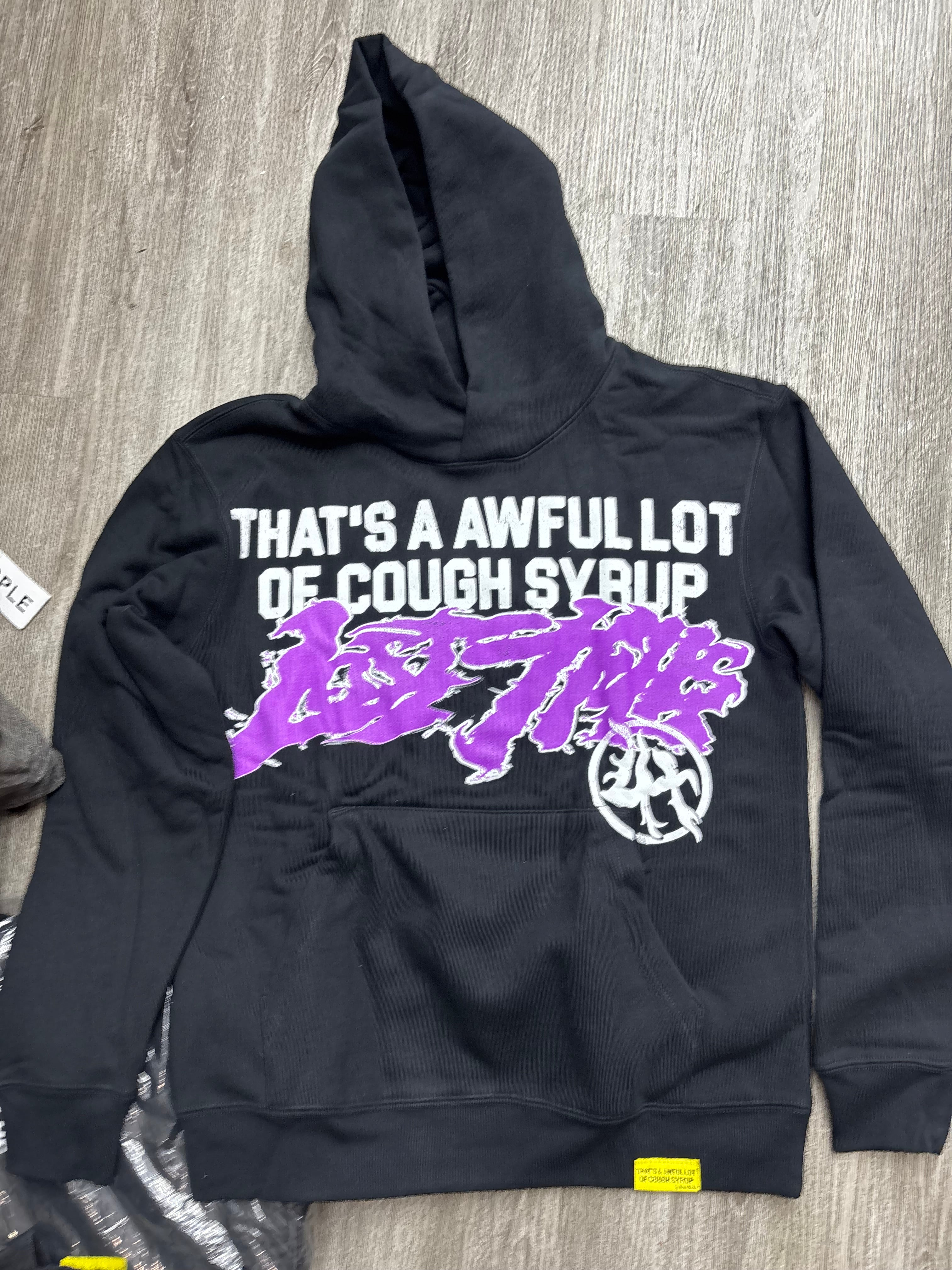 That’s a Awful lot of cough syrup Hoodie (Black/Purple)