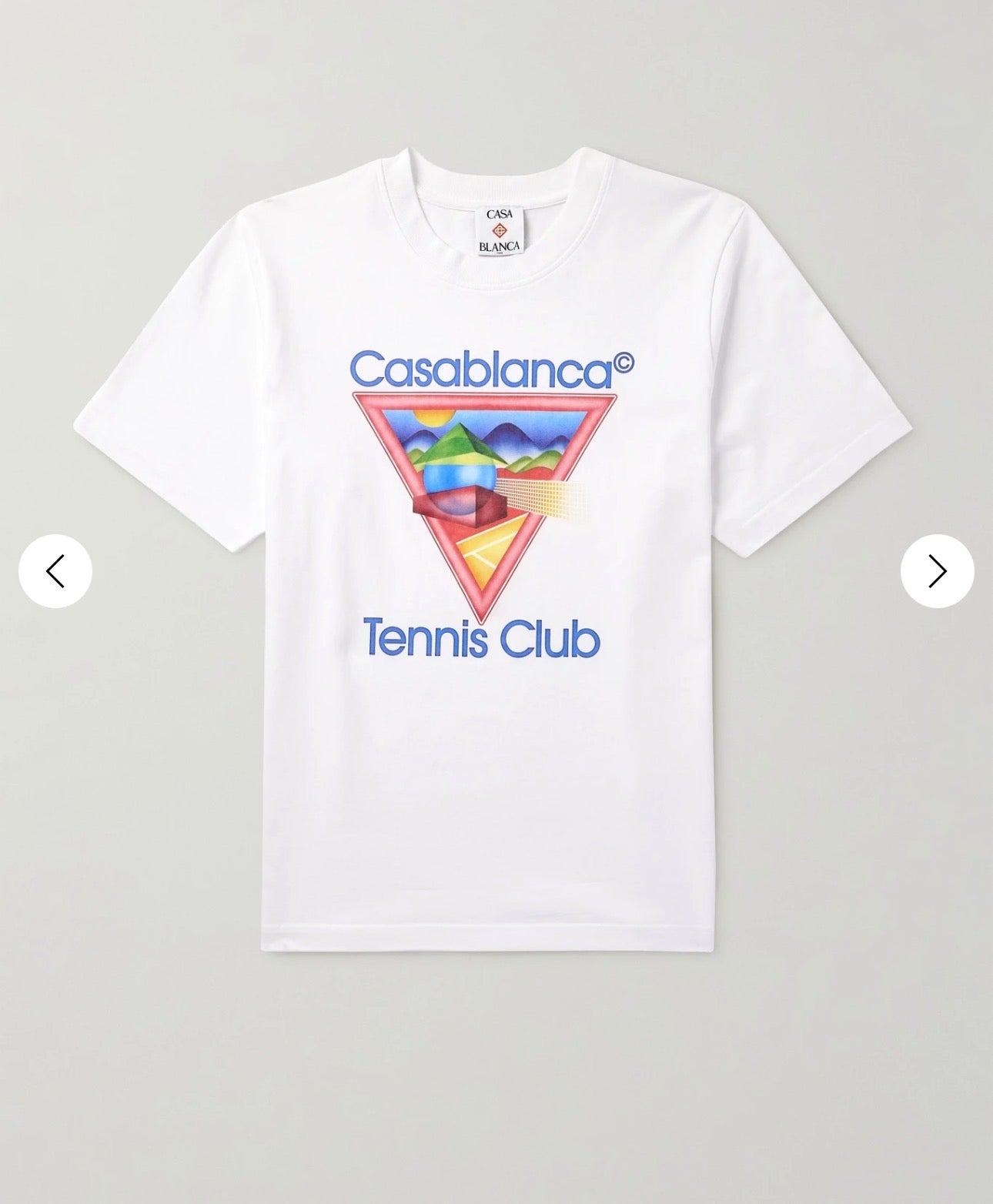 Casablanca “Tennis Logo” Tee (White/Blue)