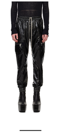 Rick Owens mastodon cargo pants (Black) leather
