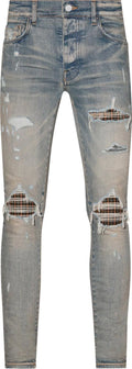 Amiri Mx1 (Orange Plaid) Jeans Blue