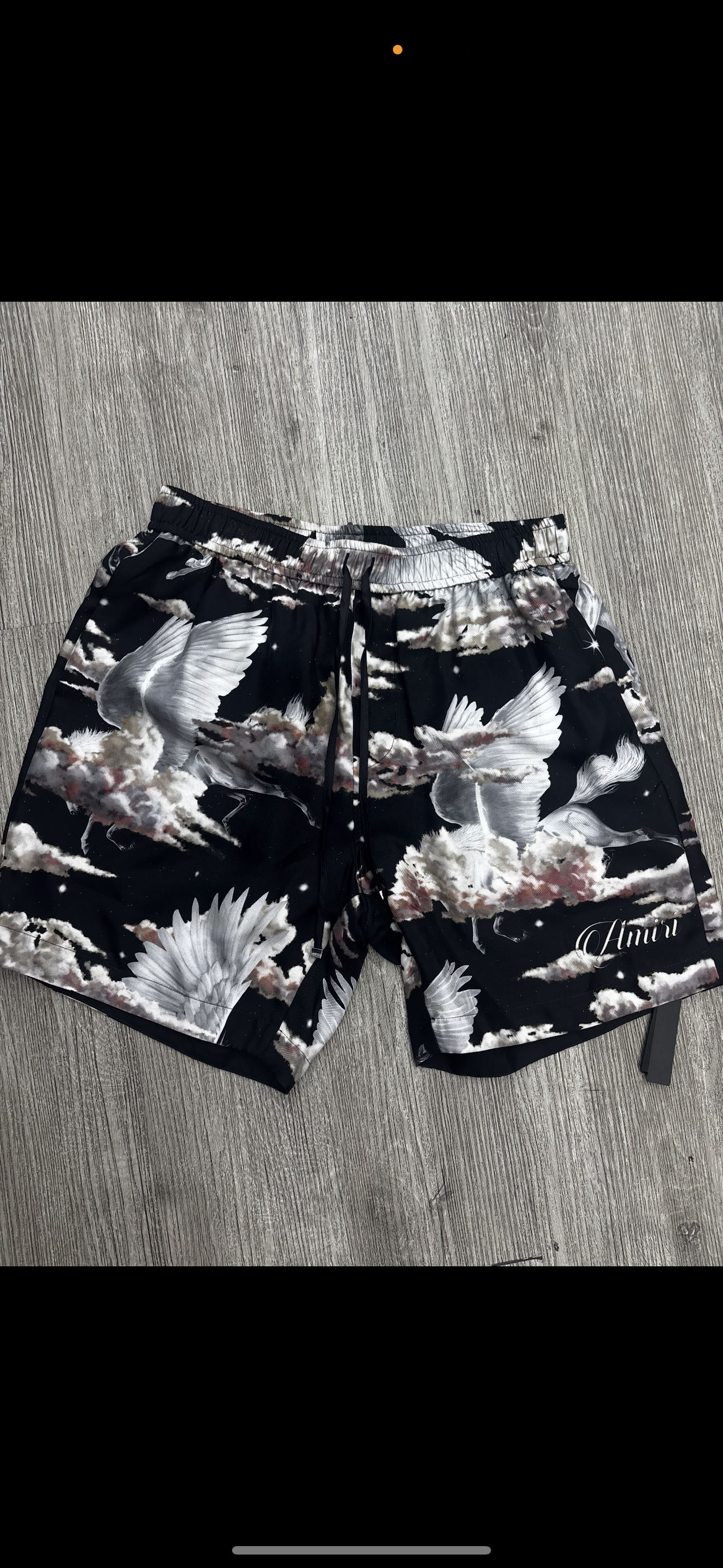 Amiri silk shorts (black)