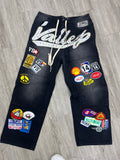 Vale Black Carpenter Patchwork jeans