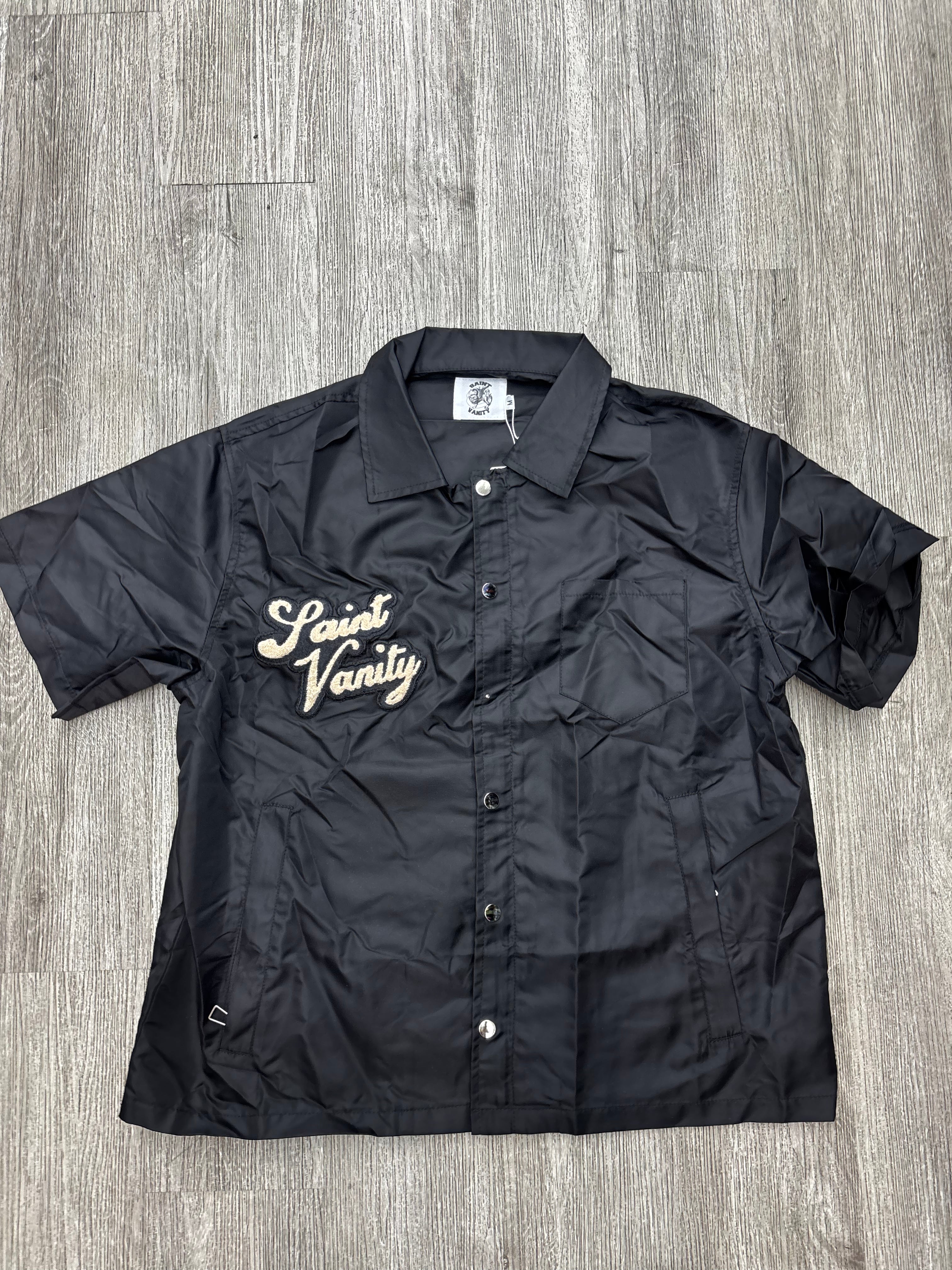 Saint vanity button up tee black