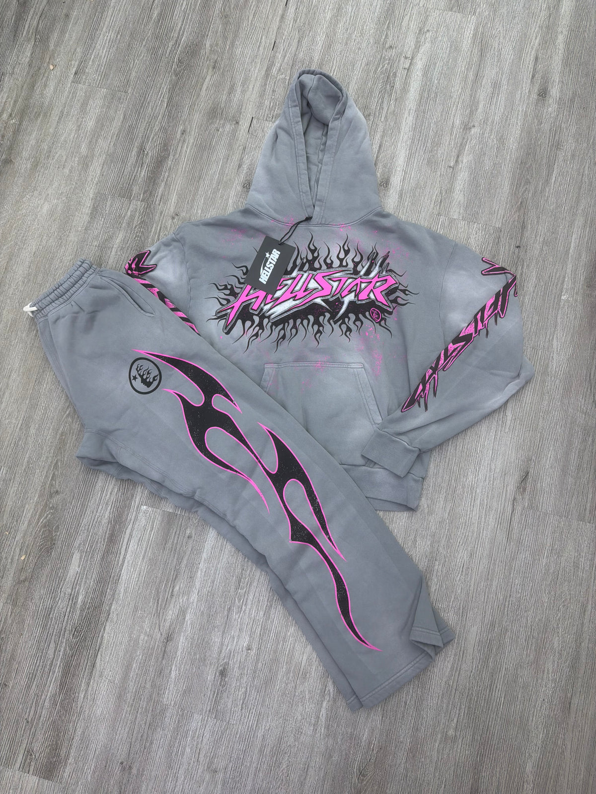 Hellstar Capsule 10 Sweatsuit (Grey/Pink)