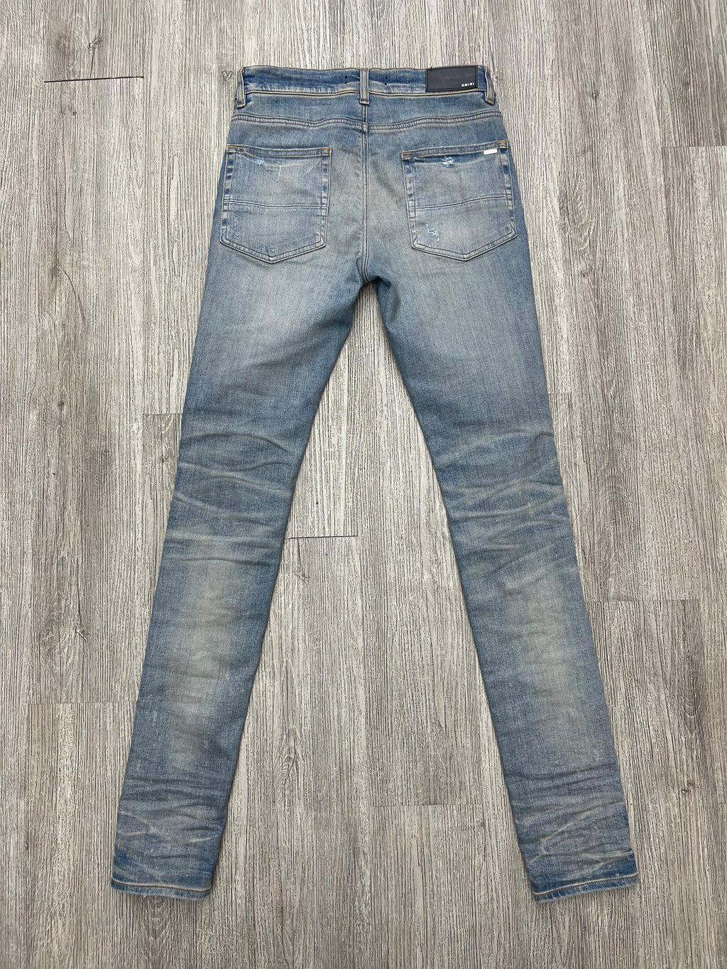 Amiri Trasher Leopard Jeans (Light Blue)