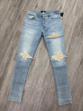 Amiri Mx1 (Blue/Yellow) Suede Patch Jean