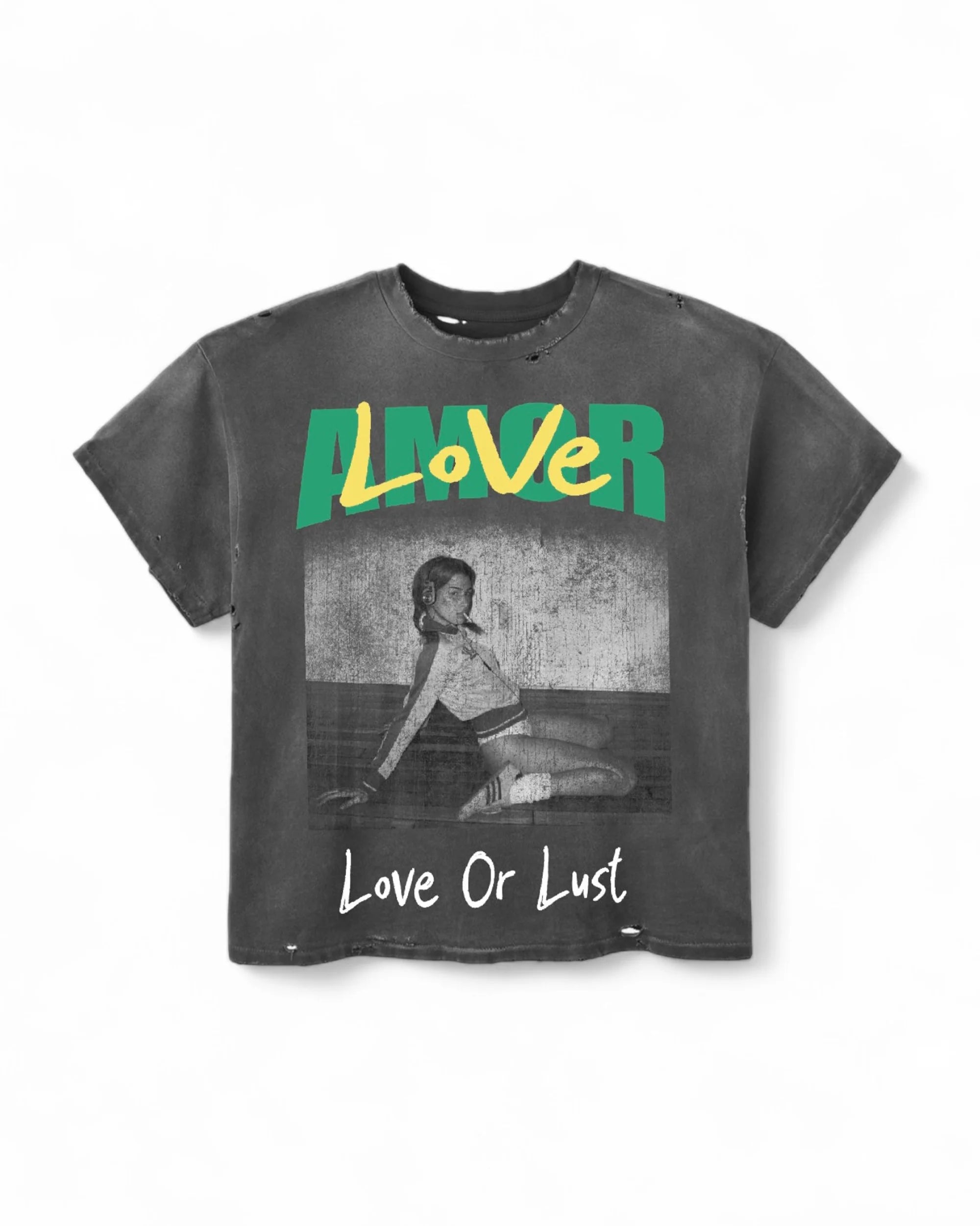 Stile De Amor “Love Or Lust” Tee (Black/Green/Yellow)