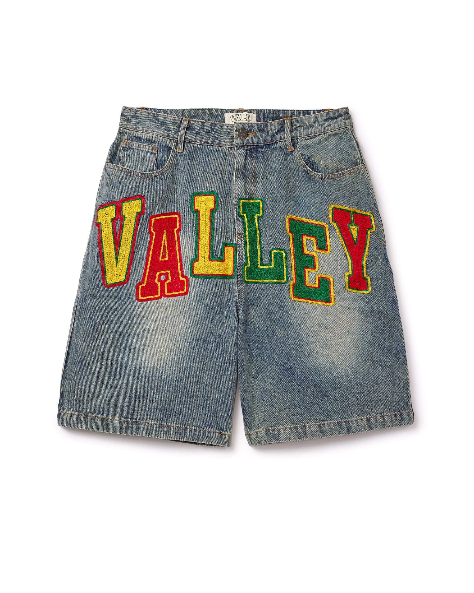 Vale Lives “Collage” Denim Short blue