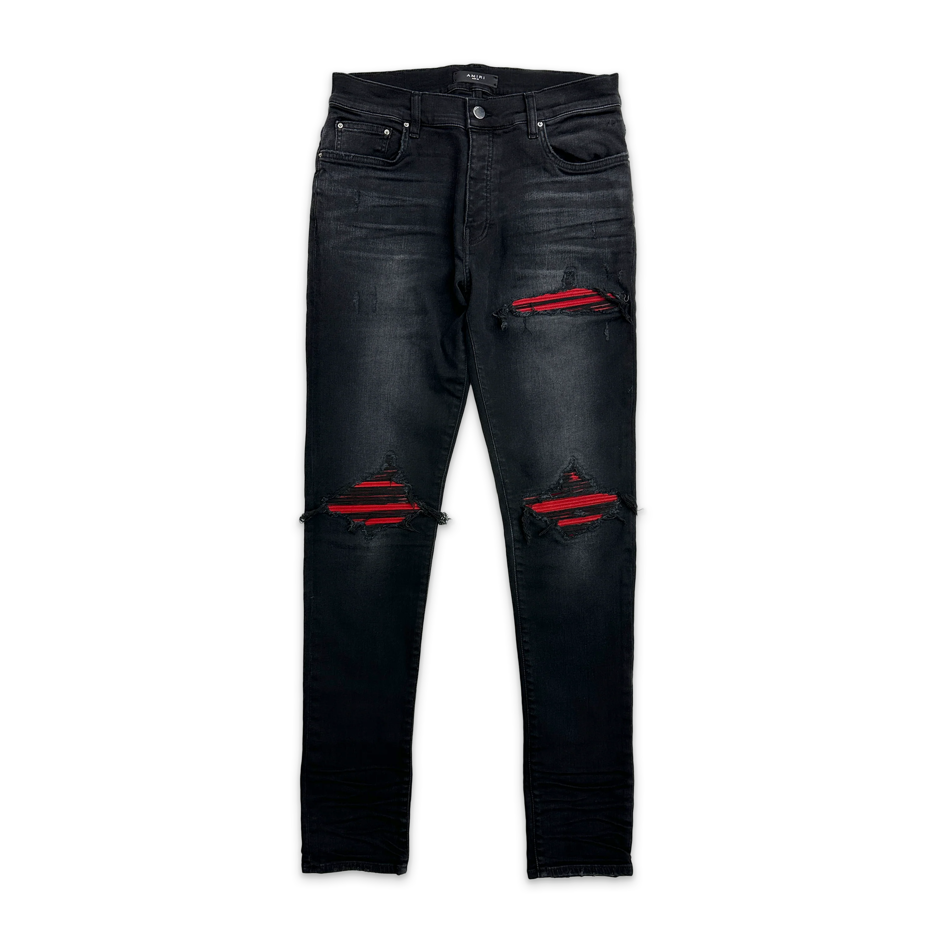 Amiri Mx1 (Black/Red) Suede patch Jean