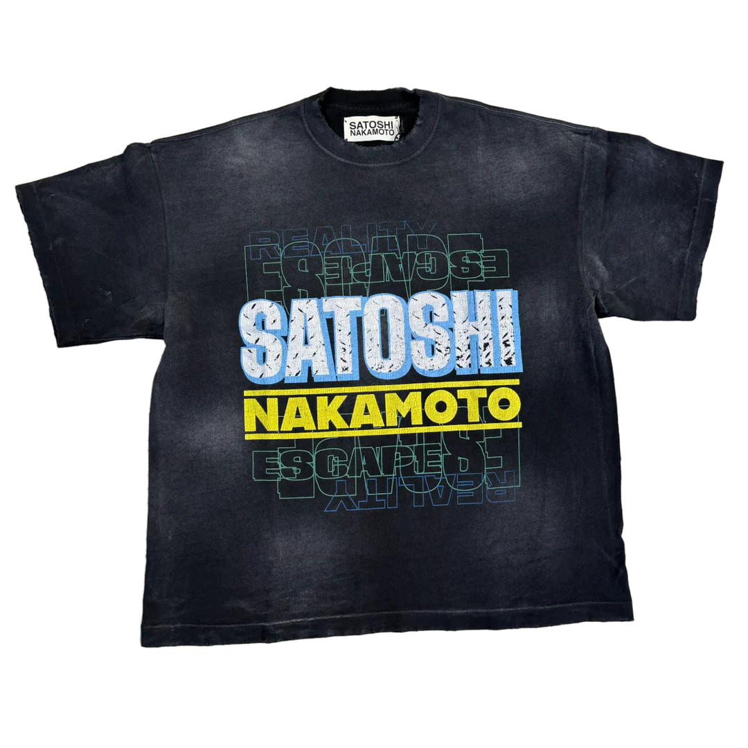 Satoshi Nakamoto “Escape Reality” Tee (Black)