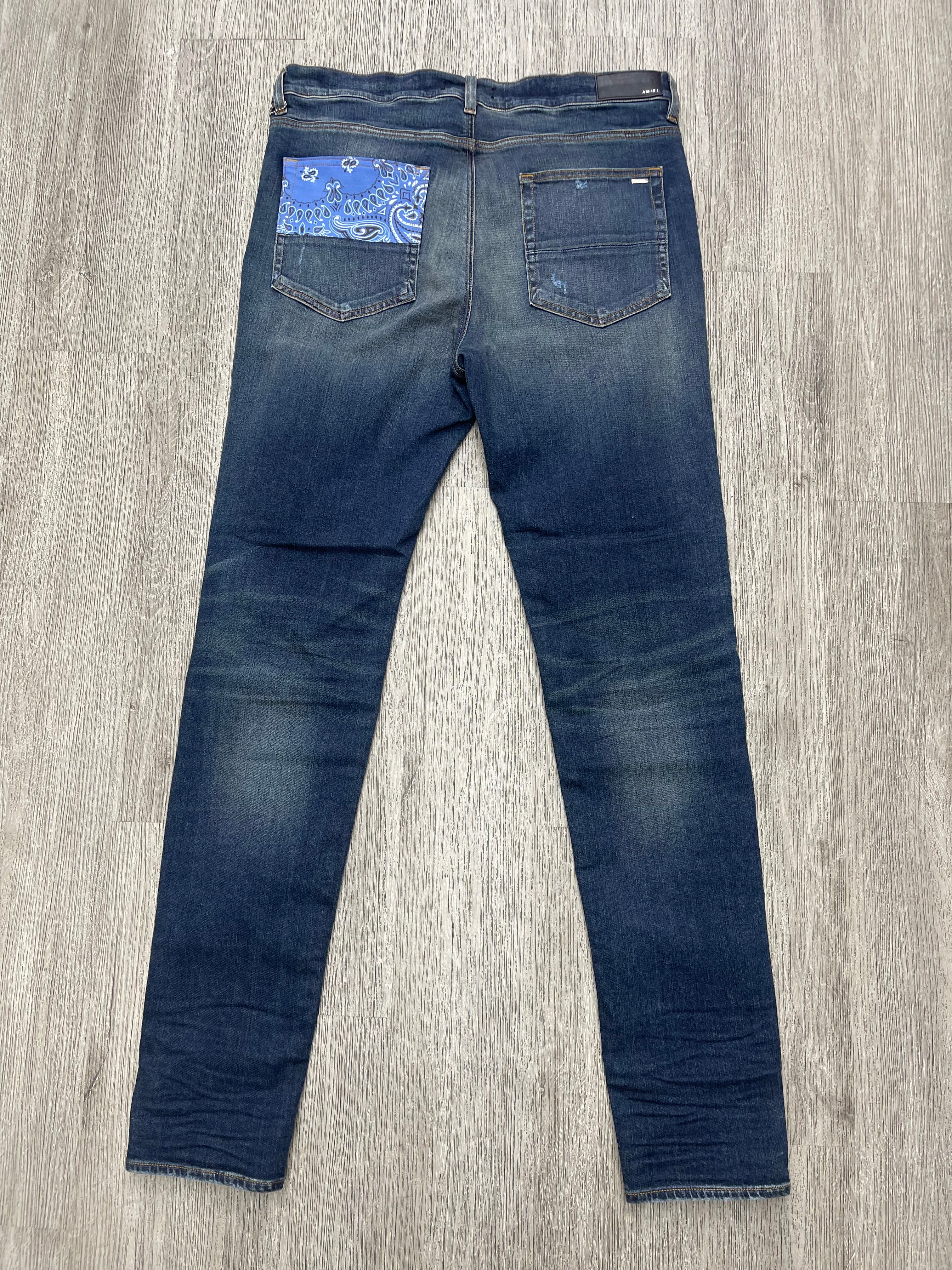 Amiri Vintage Bandana Jeans (Blue)