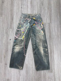 Acne studios jeans chains all over light blue