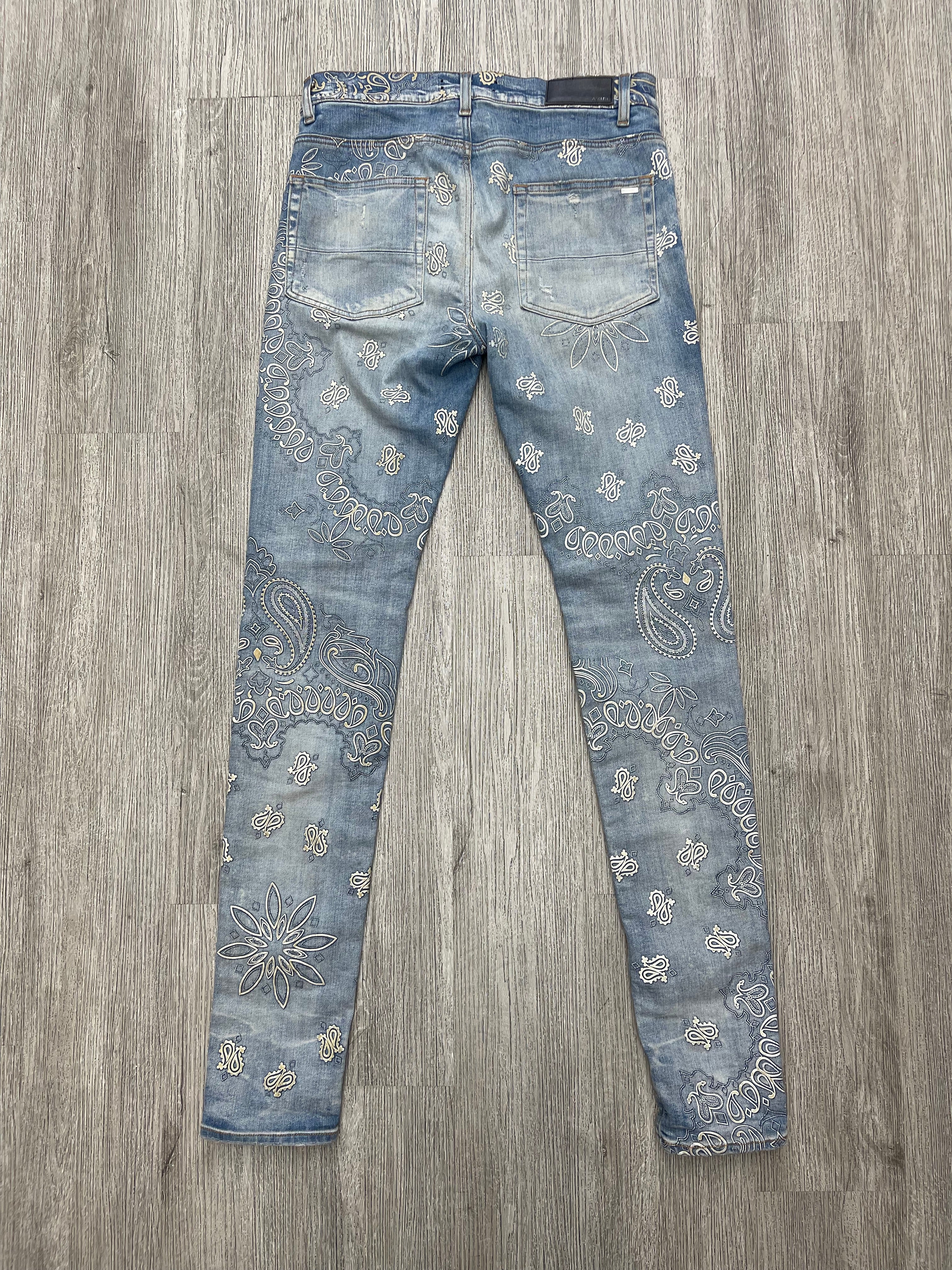 Amiri Paisley Jeans (Blue)