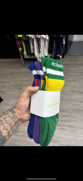 Chrome hearts stripe socks (blue/purple/green)