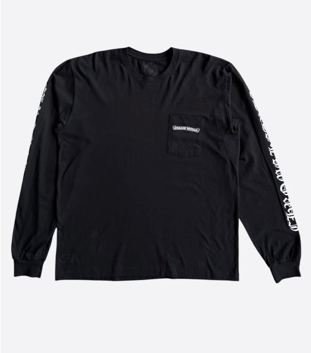Chrome Hearts Scroll Logo Longsleeve Black