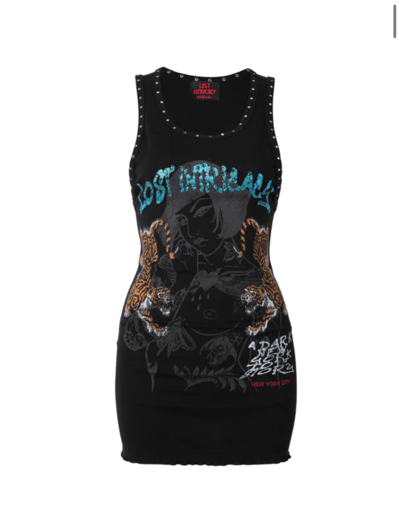 Lost intricacy “Twin Tiger” Dress (Black)