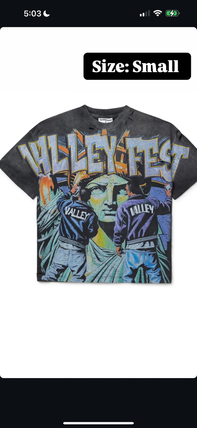Vale lives bling graffiti tee black