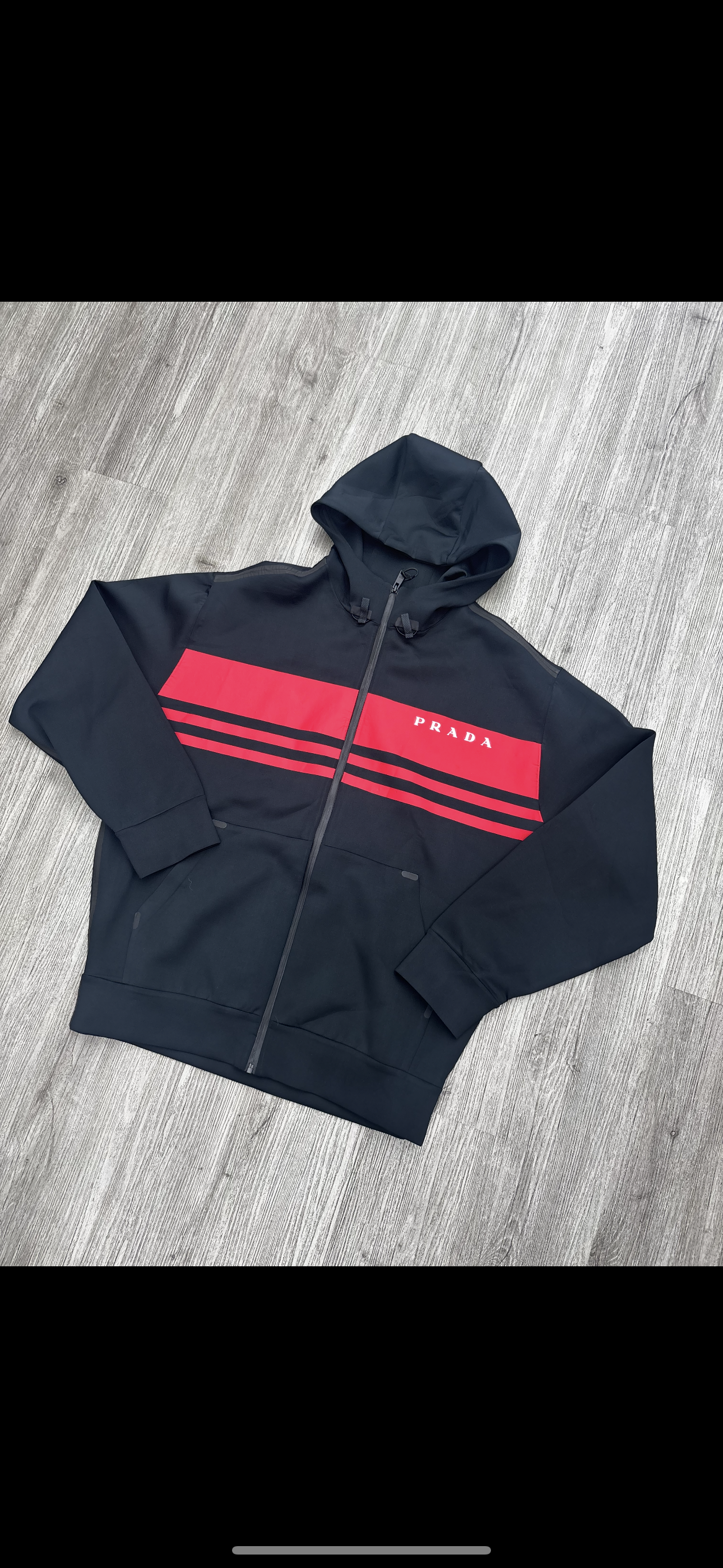 Prada track jacket (Black/Red)
