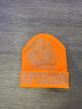 Spider beanie rhinestones/ orange
